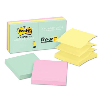 Post-it® Dispenser Notes Original Pop-up Refill, 3 X 3, Beachside Cafe Colors, 100 Notes-pad, 6 Pads-pack freeshipping - TVN Wholesale